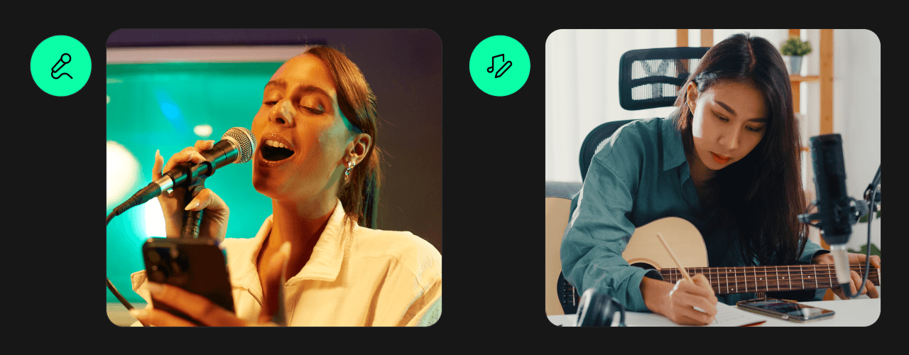 Excellent lyrics and vocals for your music.