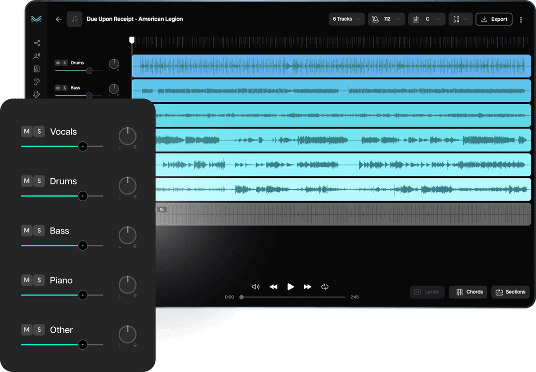 Moises App Interface Moises App for PC - Download now for FREE!