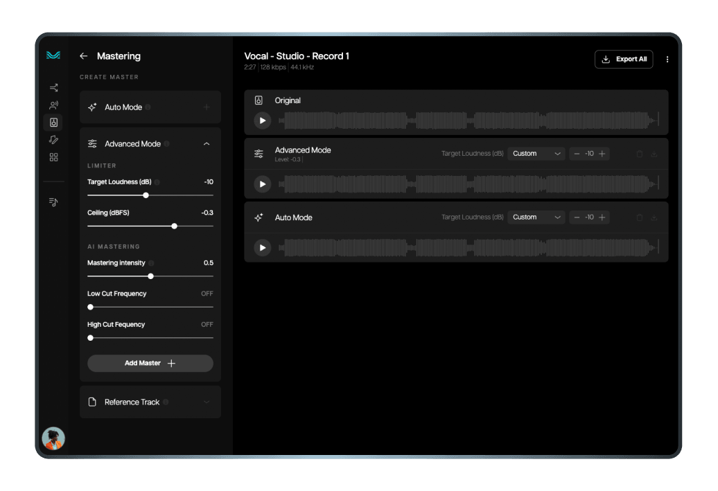 Masterin AI Mastering with Moises: Top-Tier Sound Made Easy