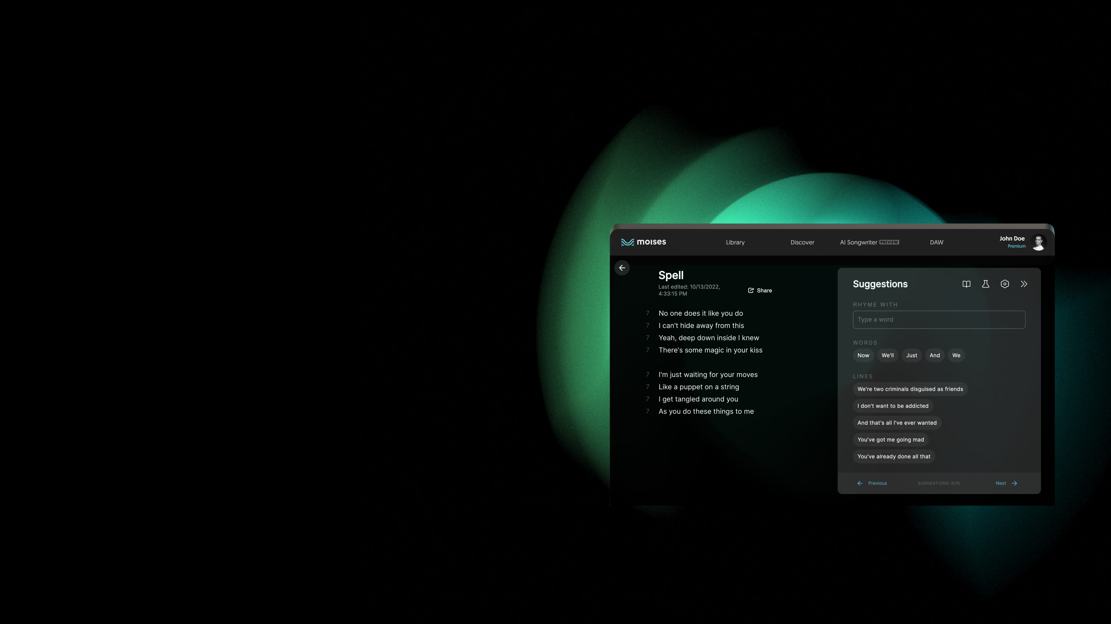 AI Songwriter Songwriting Software Moises App Ai songwriter songwriting software moises app